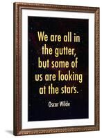 Oscar Wilde Looking at the Stars Quote-null-Framed Art Print