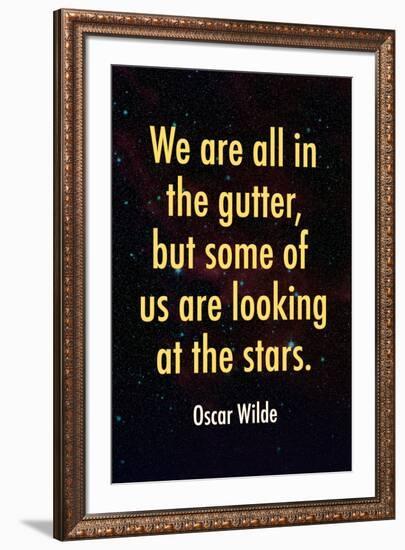 Oscar Wilde Looking at the Stars Quote-null-Framed Art Print