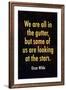 Oscar Wilde Looking at the Stars Quote-null-Framed Art Print