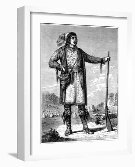 Osceola, Chief of the Seminoles, C1837-George Catlin-Framed Giclee Print