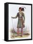 Osceola or Rising Sun, a Seminole Leader, Illustration from the Indian Tribes of North America-George Catlin-Framed Stretched Canvas