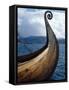 Oseberg Replica Viking Ship, Norway-David Lomax-Framed Stretched Canvas