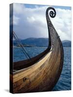 Oseberg Replica Viking Ship, Norway-David Lomax-Stretched Canvas