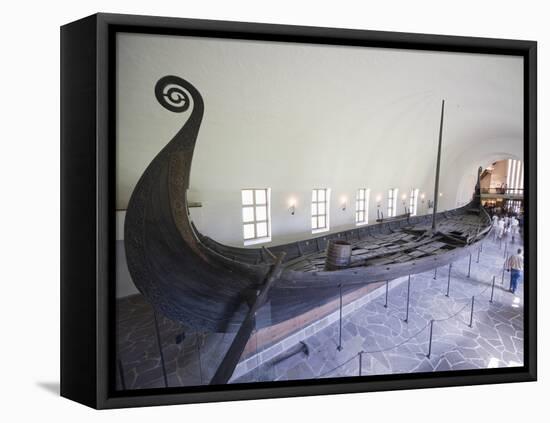 Oseberg Viking Ship Excavated From Oslofjord, Vikingskipshuset (Viking Ship Museum), Oslo-Christian Kober-Framed Stretched Canvas