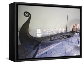 Oseberg Viking Ship Excavated From Oslofjord, Vikingskipshuset (Viking Ship Museum), Oslo-Christian Kober-Framed Stretched Canvas