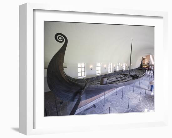 Oseberg Viking Ship Excavated From Oslofjord, Vikingskipshuset (Viking Ship Museum), Oslo-Christian Kober-Framed Photographic Print