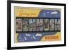 Oshkosh, Wisconsin - Large Letter Scenes-Lantern Press-Framed Premium Giclee Print