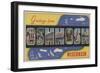 Oshkosh, Wisconsin - Large Letter Scenes-Lantern Press-Framed Art Print