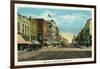 Oshkosh, Wisconsin - Main Street North Scene-Lantern Press-Framed Art Print