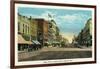 Oshkosh, Wisconsin - Main Street North Scene-Lantern Press-Framed Art Print