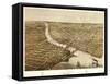 Oshkosh, Wisconsin - Panoramic Map-Lantern Press-Framed Stretched Canvas