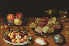 Still Life with Oysters, Sweetmeats and Roasted Chestnuts-Osias The Elder Beert-Framed Stretched Canvas