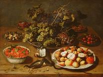 Still Life with Grapes, Pomegranates and Apricots-Osias The Elder Beert-Giclee Print