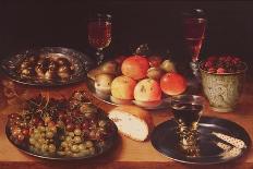 Still Life with Grapes, Pomegranates and Apricots-Osias The Elder Beert-Framed Giclee Print