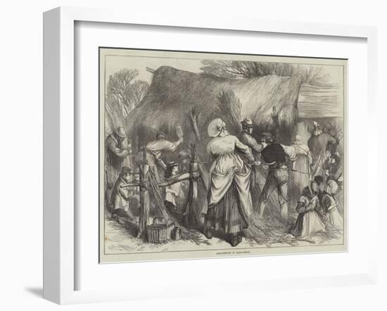 Osier-Stripping in Warwickshire-null-Framed Giclee Print