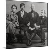 Osip Mandelstam, Korney Chukovsky, Benedikt Livshits and Yury Annenkov, 1914-Karl Karlovich Bulla-Mounted Giclee Print