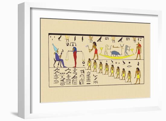 Osiris, Attended by the Guardian of the Balance-J. Gardner Wilkinson-Framed Art Print