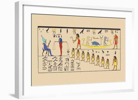 Osiris, Attended by the Guardian of the Balance-J. Gardner Wilkinson-Framed Art Print