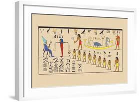 Osiris, Attended by the Guardian of the Balance-J. Gardner Wilkinson-Framed Art Print