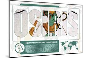 Osiris World Mythology Poster-Christopher Rice-Mounted Art Print