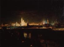 Illumination of the Moscow Kremlin, 1883-Oskar Adolfovich Hofman-Framed Stretched Canvas