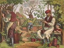 Gardening, 1871-Oskar Pletsch-Framed Giclee Print