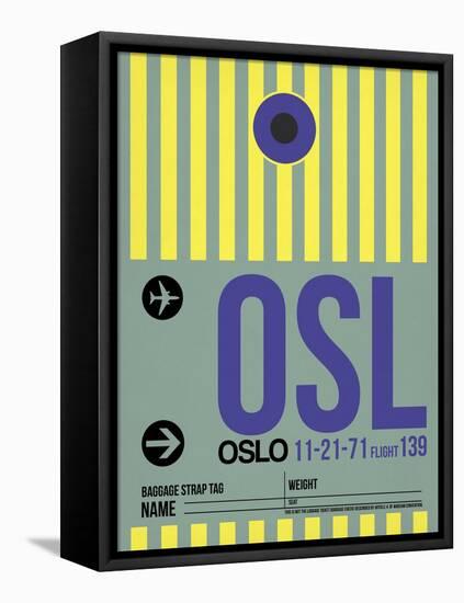 OSL Oslo Luggage Tag 1-NaxArt-Framed Stretched Canvas