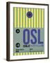 OSL Oslo Luggage Tag 1-NaxArt-Framed Art Print