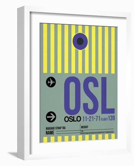 OSL Oslo Luggage Tag 1-NaxArt-Framed Art Print