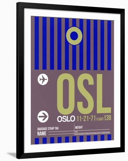 OSL Oslo Luggage Tag 2-NaxArt-Framed Art Print