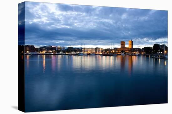 Oslo at Night-Felipe Rodríguez-Stretched Canvas