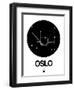 Oslo Black Subway Map-NaxArt-Framed Art Print