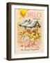 Oslo Norway (Norwegen) - The Sunny Capital (Die Sonnige Hauptstadt), Vintage Travel Poster, 1966-Knut Yran-Framed Art Print