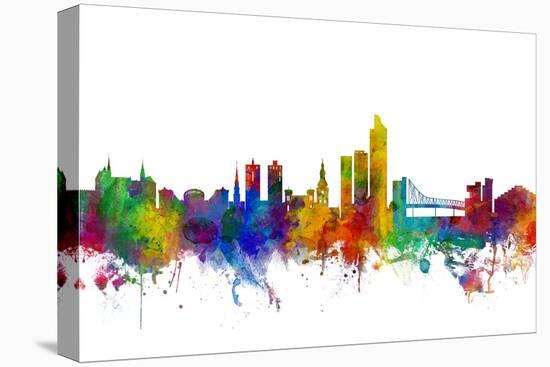 Oslo Norway Skyline-Michael Tompsett-Stretched Canvas