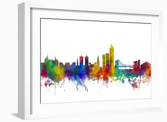 Oslo Norway Skyline-Michael Tompsett-Framed Art Print