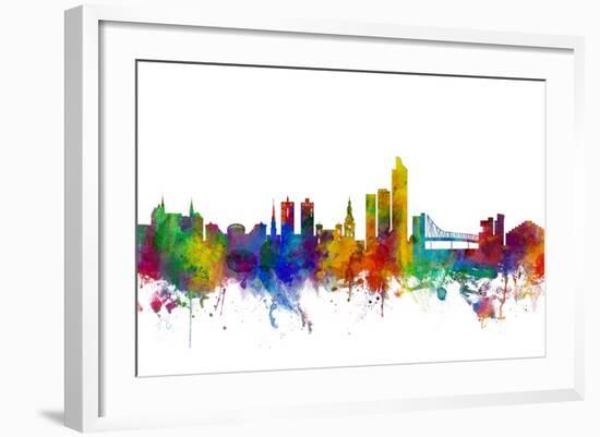 Oslo Norway Skyline-Michael Tompsett-Framed Art Print