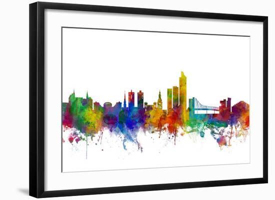 Oslo Norway Skyline-Michael Tompsett-Framed Art Print