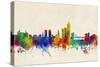 Oslo Norway Skyline-Michael Tompsett-Stretched Canvas