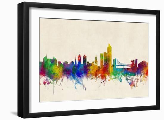 Oslo Norway Skyline-Michael Tompsett-Framed Art Print