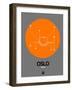 Oslo Orange Subway Map-NaxArt-Framed Art Print