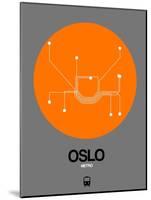 Oslo Orange Subway Map-NaxArt-Mounted Art Print