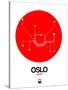 Oslo Red Subway Map-NaxArt-Stretched Canvas