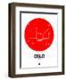 Oslo Red Subway Map-NaxArt-Framed Art Print