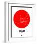 Oslo Red Subway Map-NaxArt-Framed Art Print