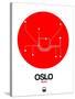 Oslo Red Subway Map-NaxArt-Stretched Canvas