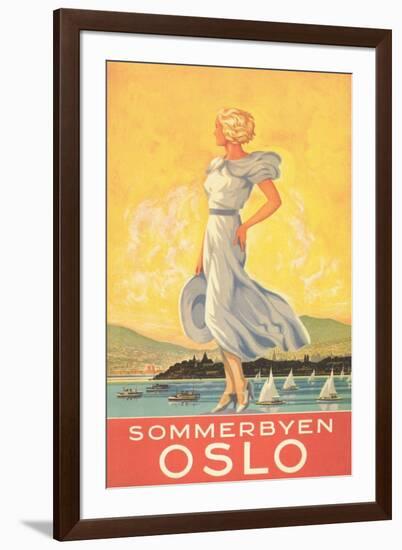 Oslo Travel Poster-null-Framed Art Print