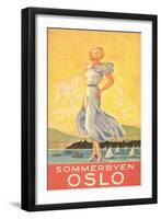 Oslo Travel Poster-null-Framed Art Print