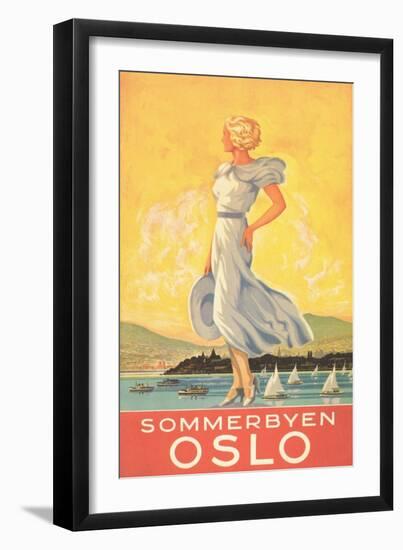 Oslo Travel Poster-null-Framed Art Print