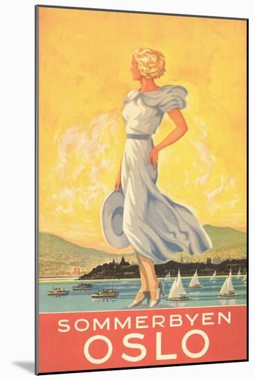 Oslo Travel Poster-null-Mounted Art Print