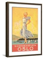 Oslo Travel Poster-null-Framed Art Print